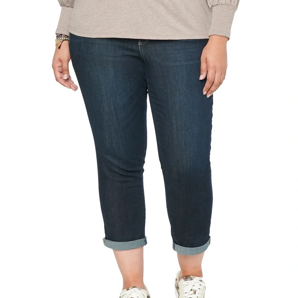 Democracy Dark Blue Ankle Jeans 20 W - Picture 5 of 5